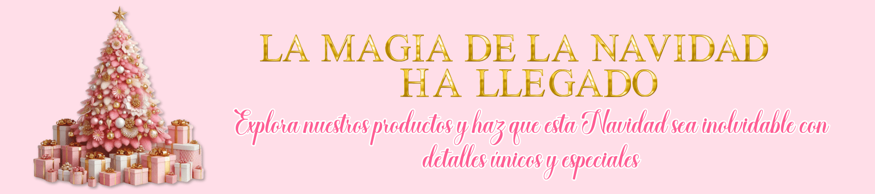 Banner informativo sobre la colección de Navidad