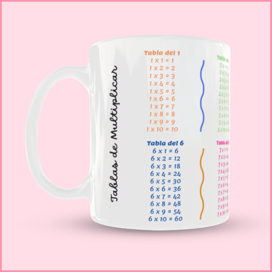 Taza Tablas de Multiplicar