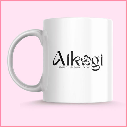 Taza personalizada con logo de empresa, perfecta para promociones corporativas