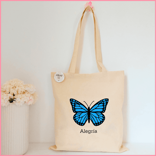 Tote Bag: Mariposa Azul